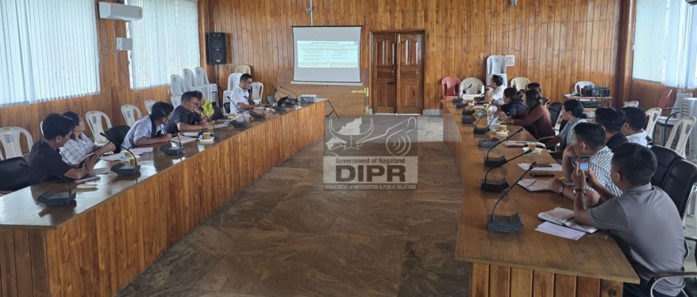 Officials during the Census Awareness Meeting with held on June 10 at the DC’s Conference Hall, Peren. (DIPR Photo)